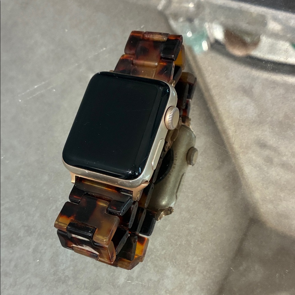 Apple Watch with Tortoise Shell Band